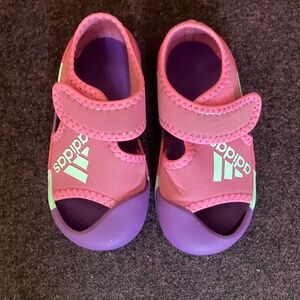 Adidas AltaVenture Toddler Girls Swim Sandals, Pink/Purple/Mint, Size 7K